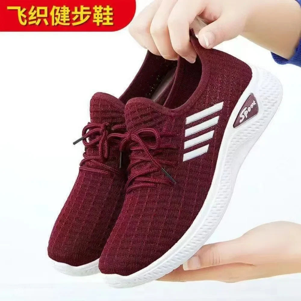 Women's Knit Low-Top Flats with Soft Sole,