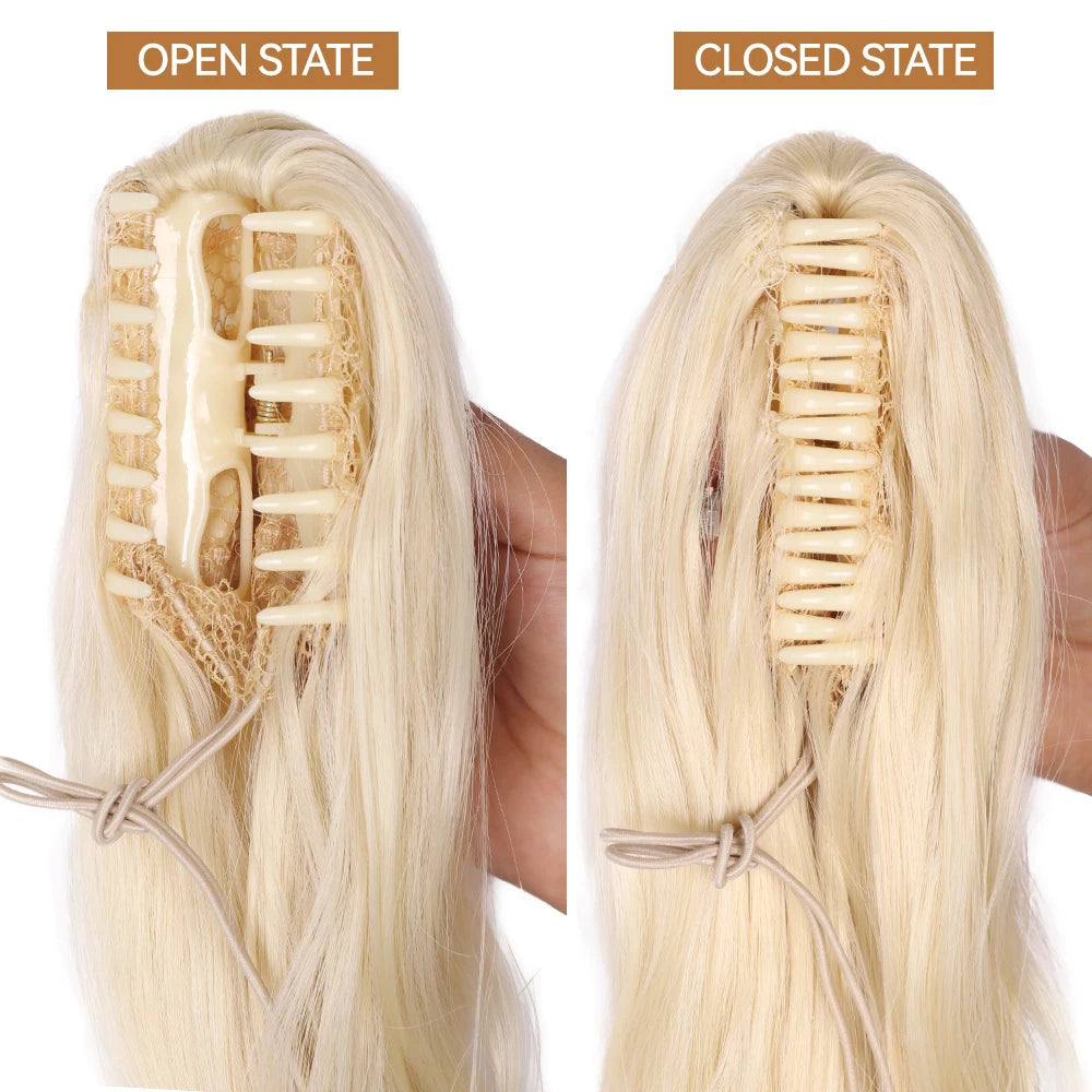 "Claw Clip In Ponytail Extension Synthetic Hairpiece