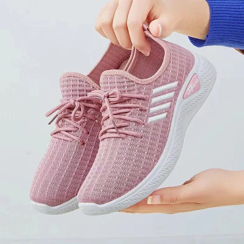 Women's Knit Low-Top Flats with Soft Sole,