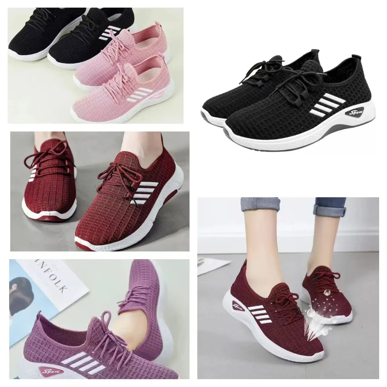 2025. New Women's Knit Sports Shoes