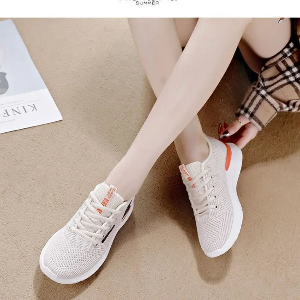 Running Shoes Lace Up Sneakers Lightweight Female Casual Shoes