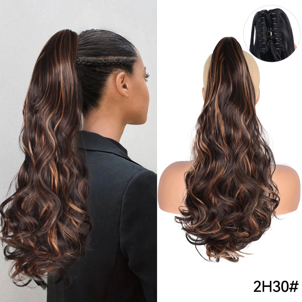 "Claw Clip In Ponytail Extension Synthetic Hairpiece