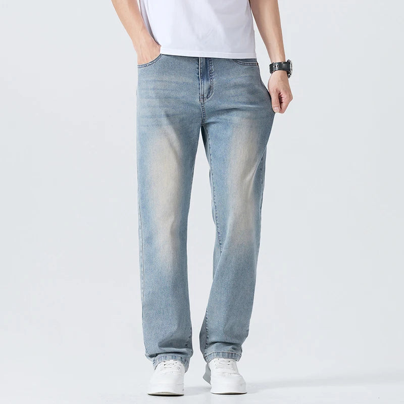 Men's Summer Thin Printed Jeans Fashion