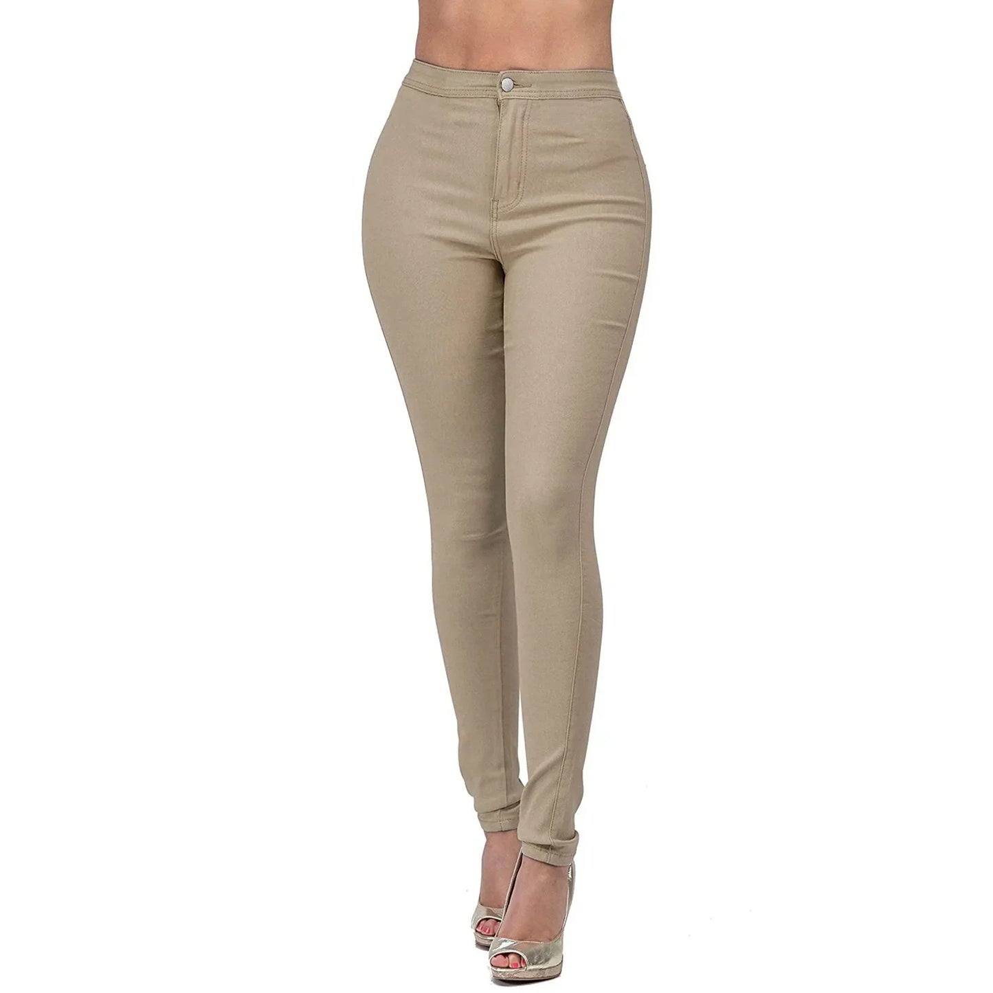 Women's Spring and Fall New Fashion Slim-fit Stretch Jeans Long Pants,