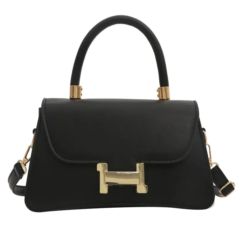 Pure Color Texture Simple Stylish Niche Handbag