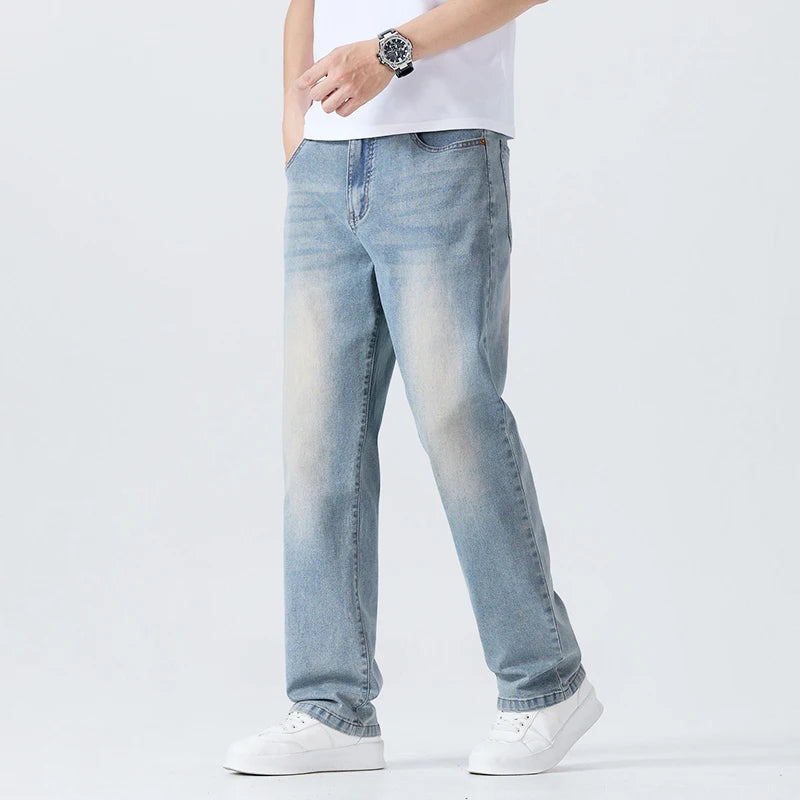 Men's Summer Thin Printed Jeans Fashion