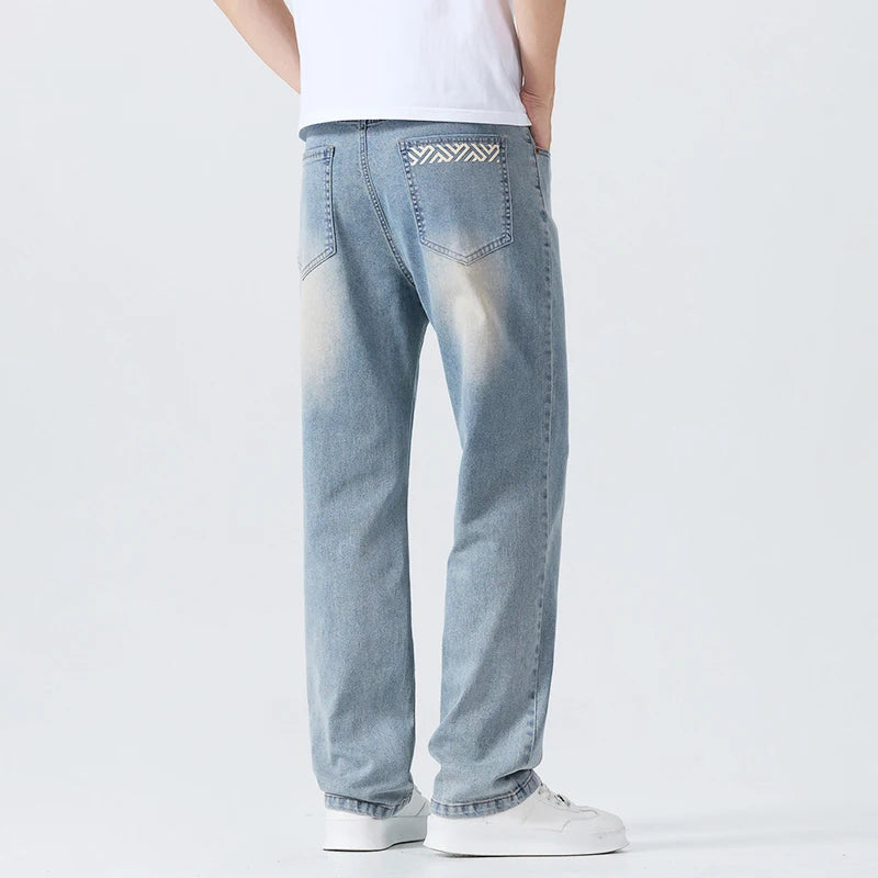 Men's Summer Thin Printed Jeans Fashion