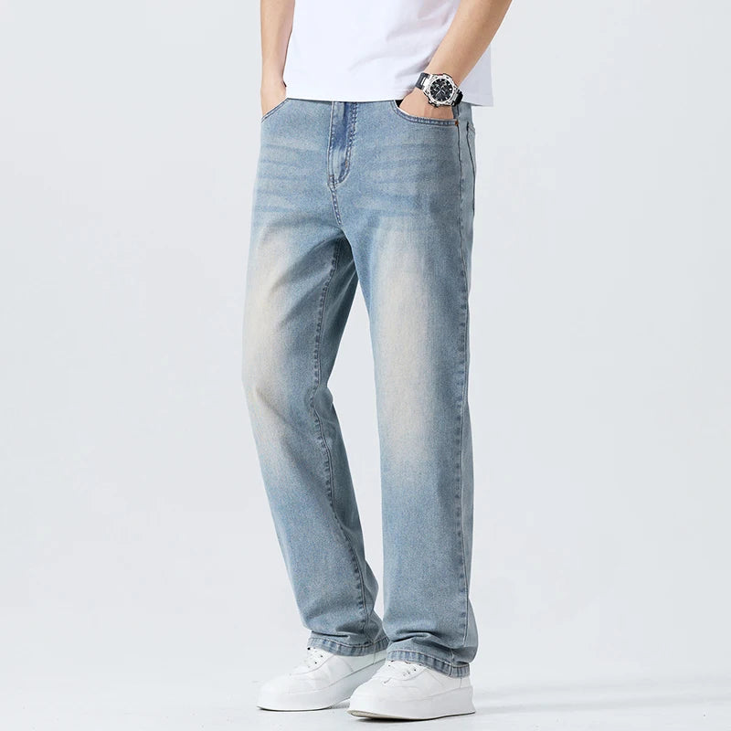 Men's Summer Thin Printed Jeans Fashion