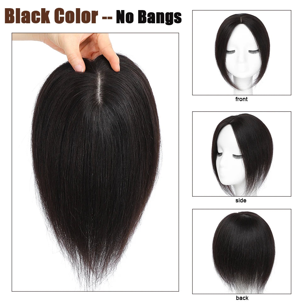 Human Hair Women Natural Straight Crab Hair clips