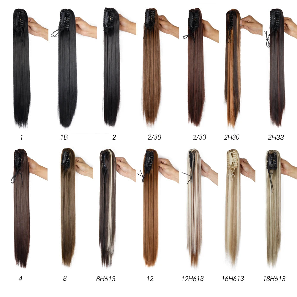 "Claw Clip In Ponytail Extension Synthetic Hairpiece
