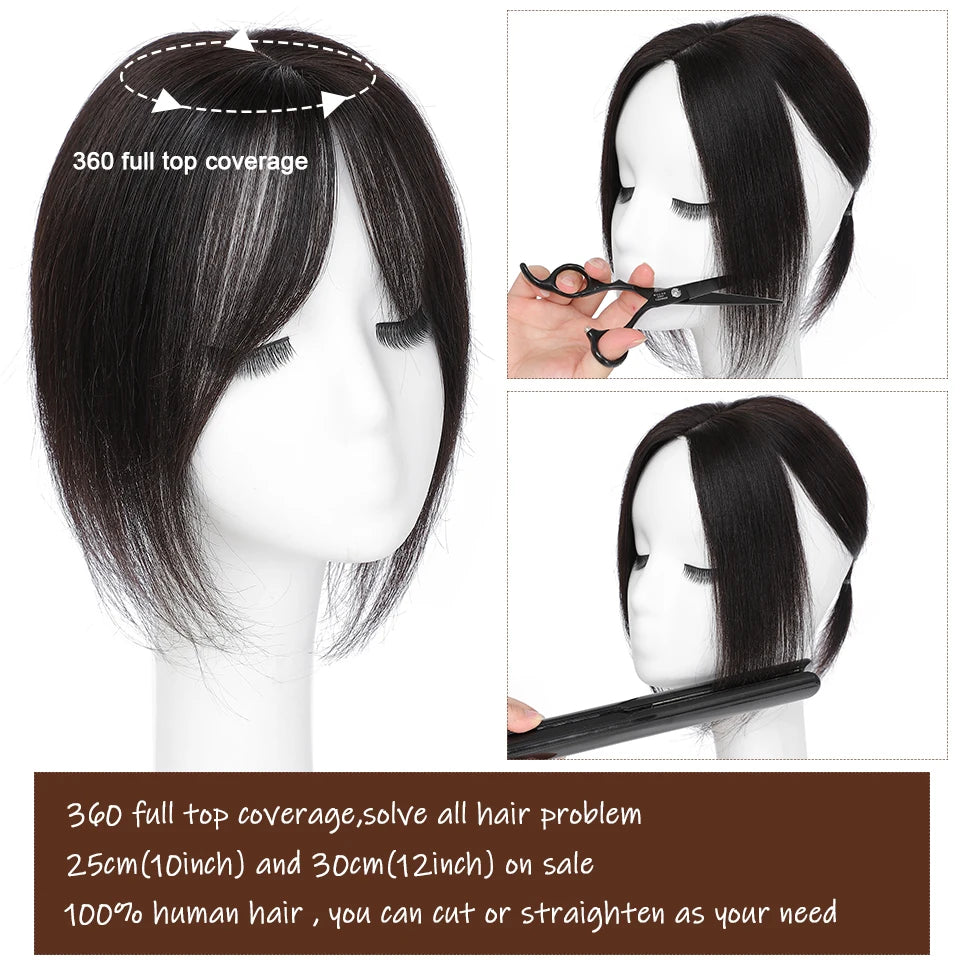 Human Hair Women Natural Straight Crab Hair clips