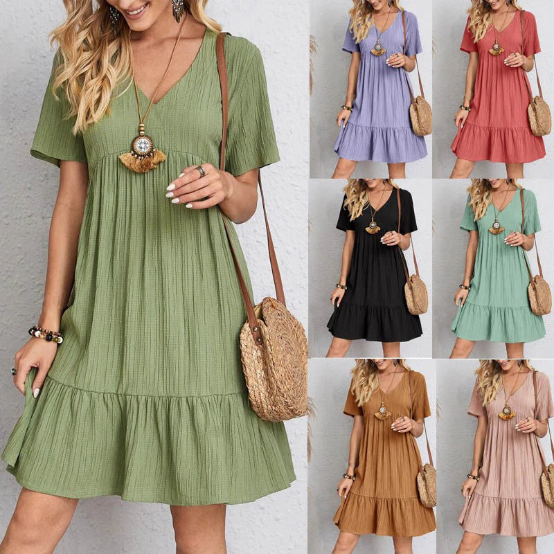 Women Mini Dress Summer Casual
