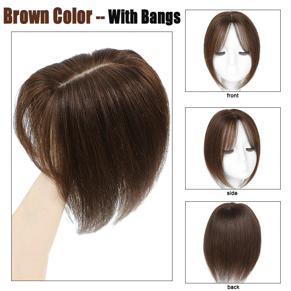 Human Hair Women Natural Straight Crab Hair clips