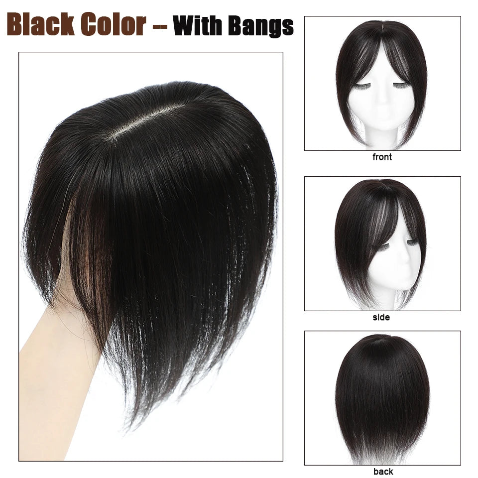 Human Hair Women Natural Straight Crab Hair clips