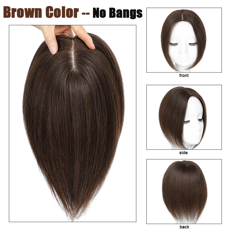 Human Hair Women Natural Straight Crab Hair clips