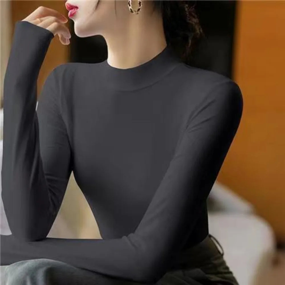Fashion Solid Undertale T-Shirt for Women High-neck