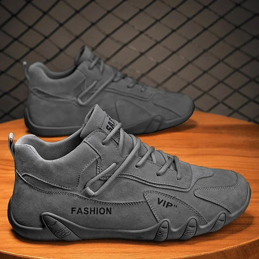 Leather Ankle Boots for Men Waterproof Sneakers