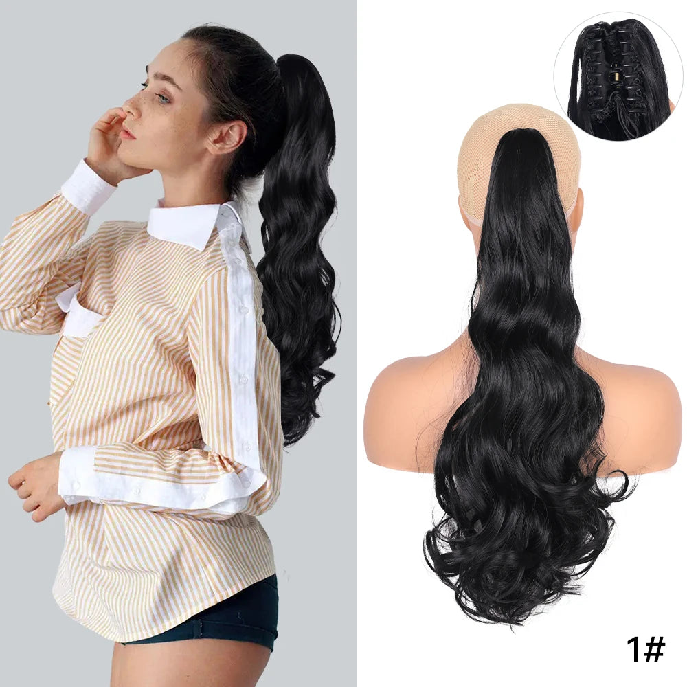 "Claw Clip In Ponytail Extension Synthetic Hairpiece
