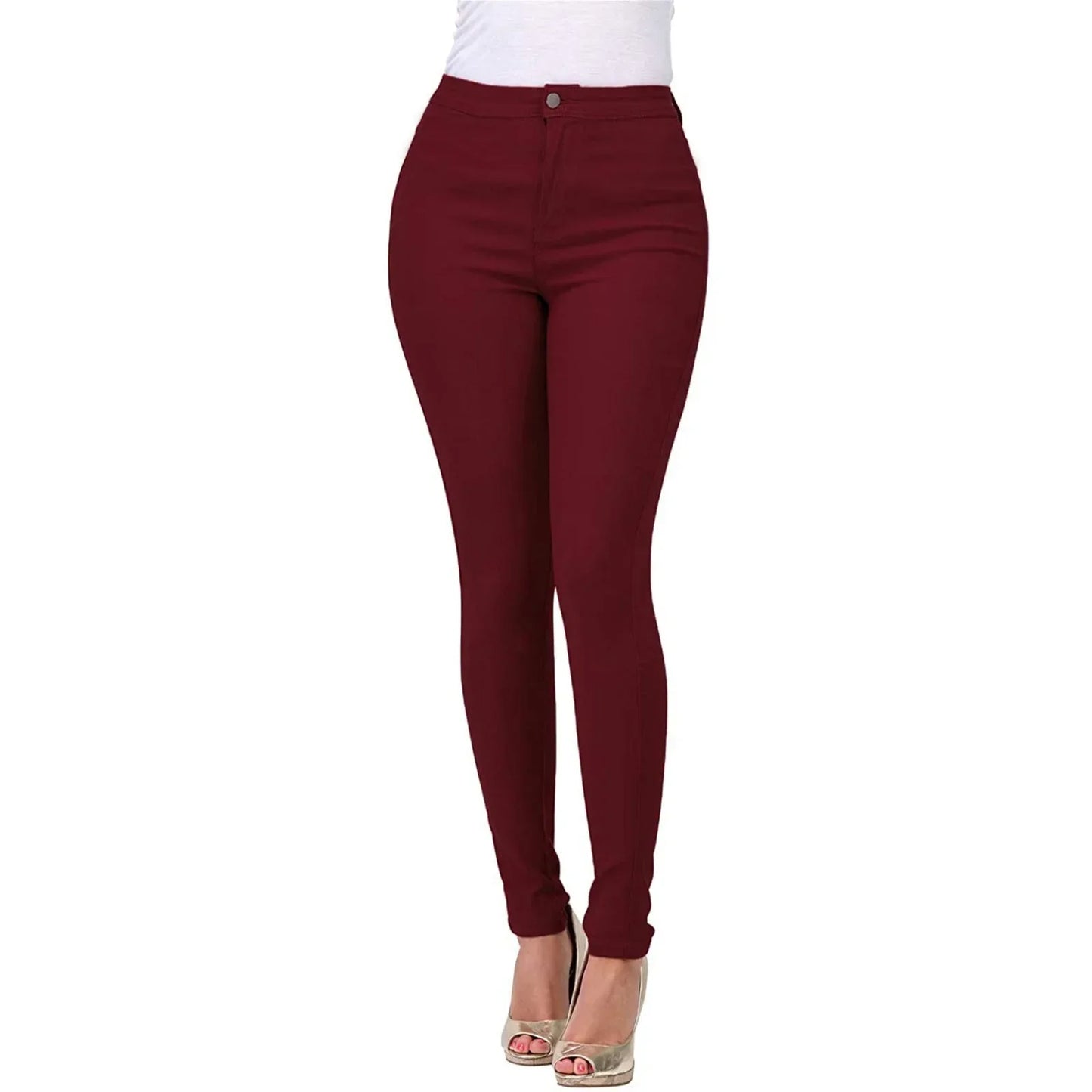 Women's Spring and Fall New Fashion Slim-fit Stretch Jeans Long Pants，