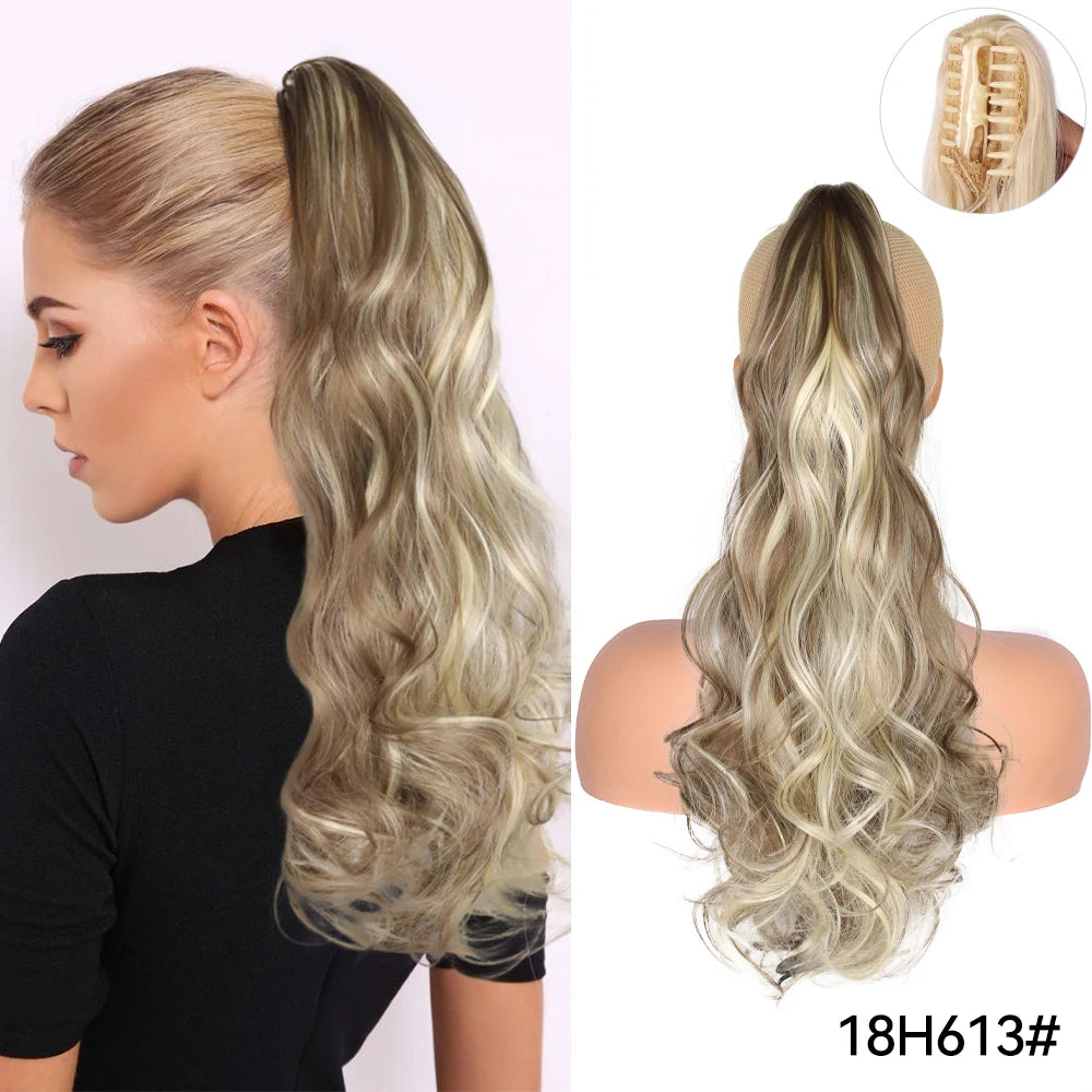 "Claw Clip In Ponytail Extension Synthetic Hairpiece