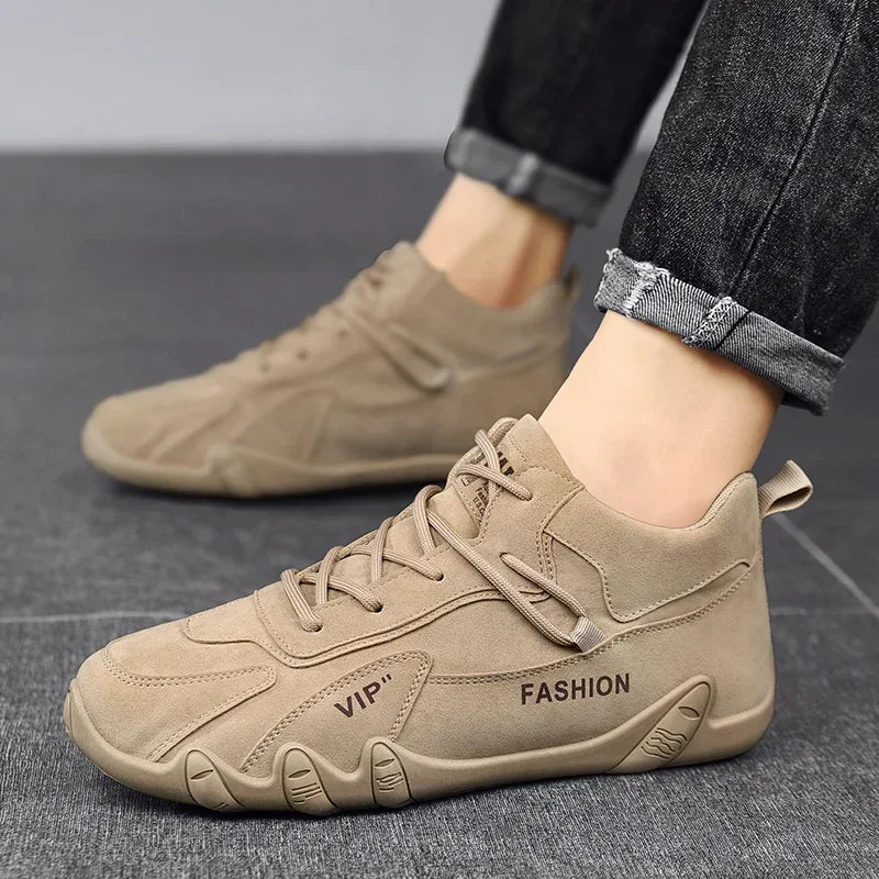 Leather Ankle Boots for Men Waterproof Sneakers
