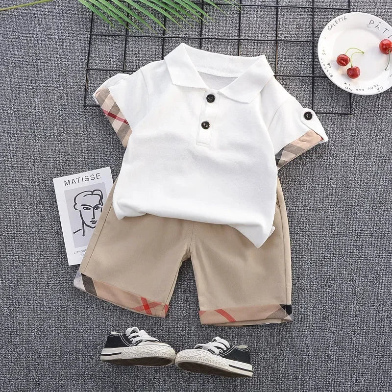 DIIMUU Baby Boys Clothing Sets T-shirt + Shorts Kids Girl Outfits Suits