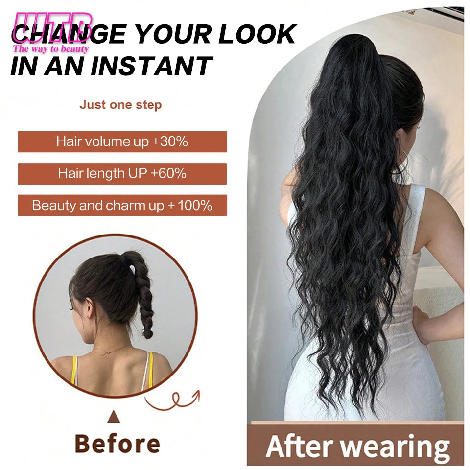 Claw Clip Ponytail,26 Inch Ponytail Extension for Women