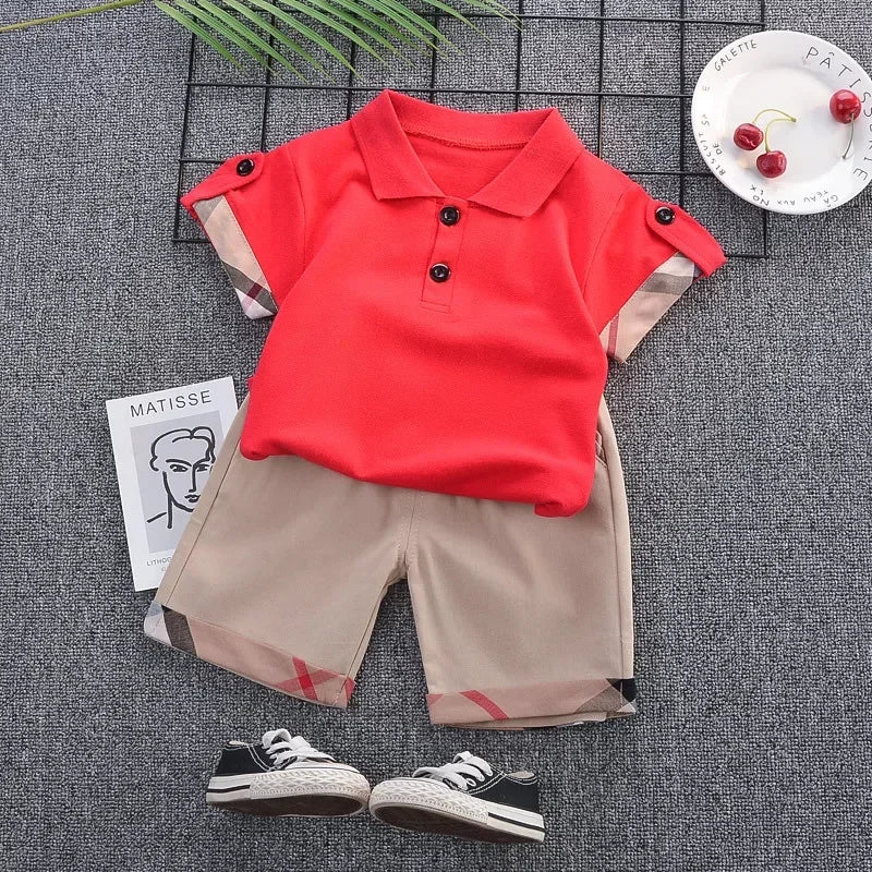 DIIMUU Baby Boys Clothing Sets T-shirt + Shorts Kids Girl Outfits Suits