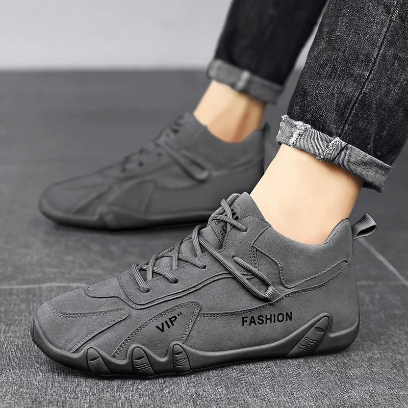 Leather Ankle Boots for Men Waterproof Sneakers