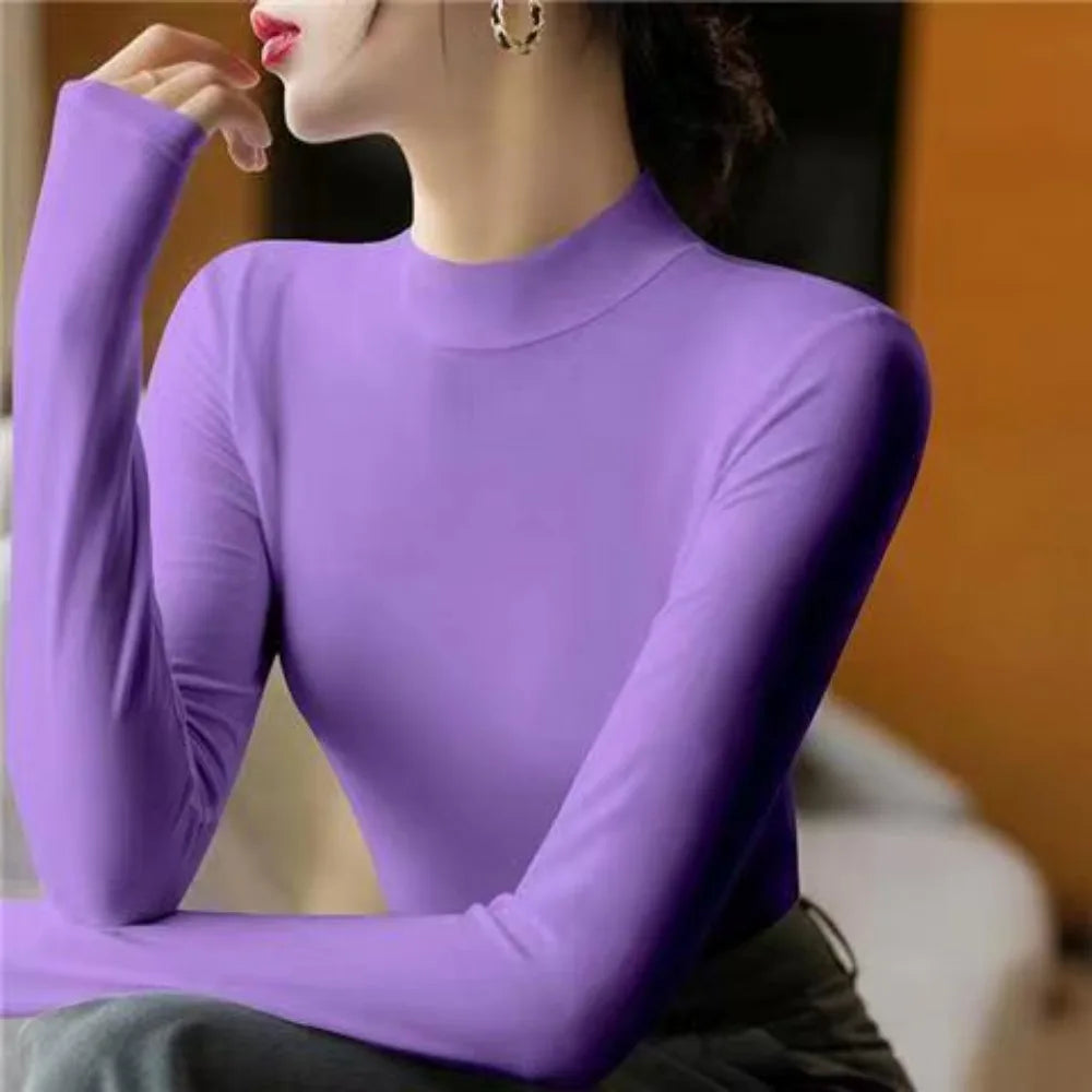 Fashion Solid Undertale T-Shirt for Women High-neck