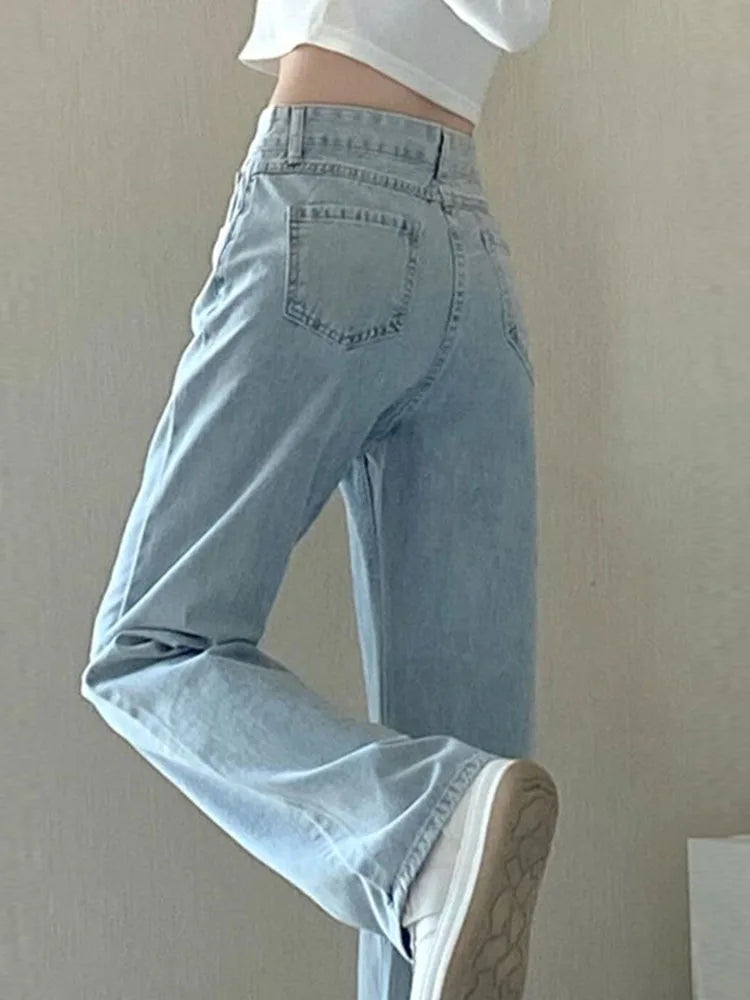 Spring And Summer New High Waisted Slim Jeans For Women Niche Casual Loose