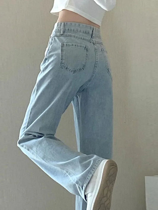 Spring And Summer New High Waisted Slim Jeans For Women Niche Casual Loose