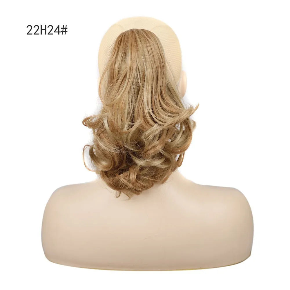 Curly Ponytails Hair Clip In Wavy Ponytails Short