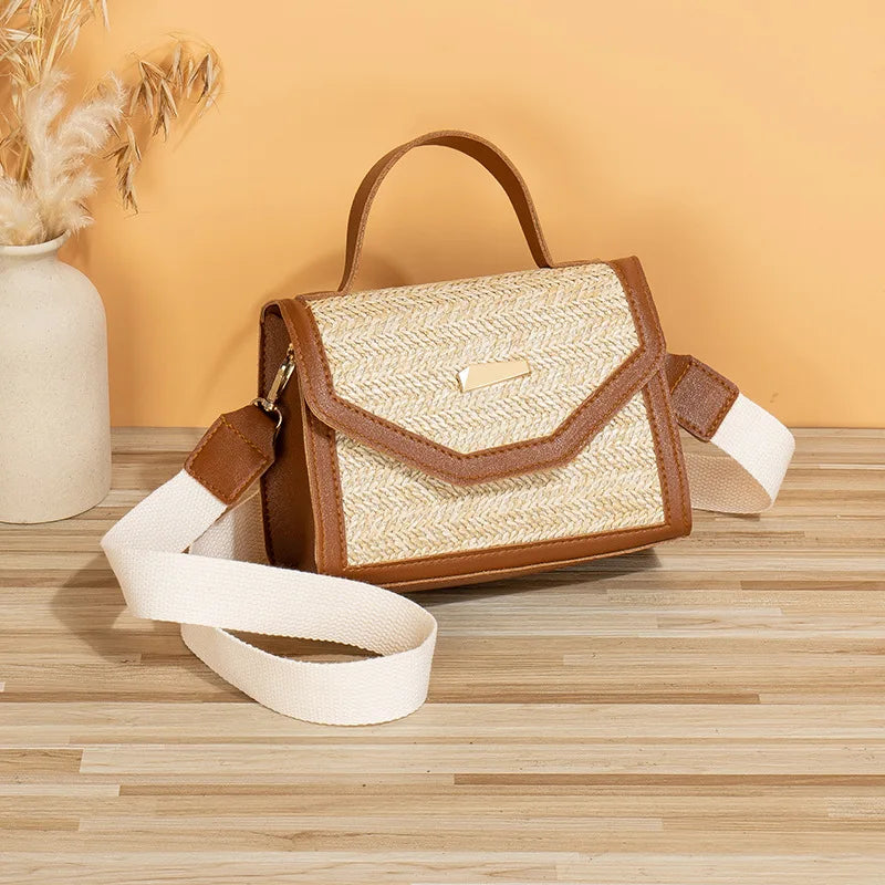 Straw Woven Handbag, Trendy and Fashionable,