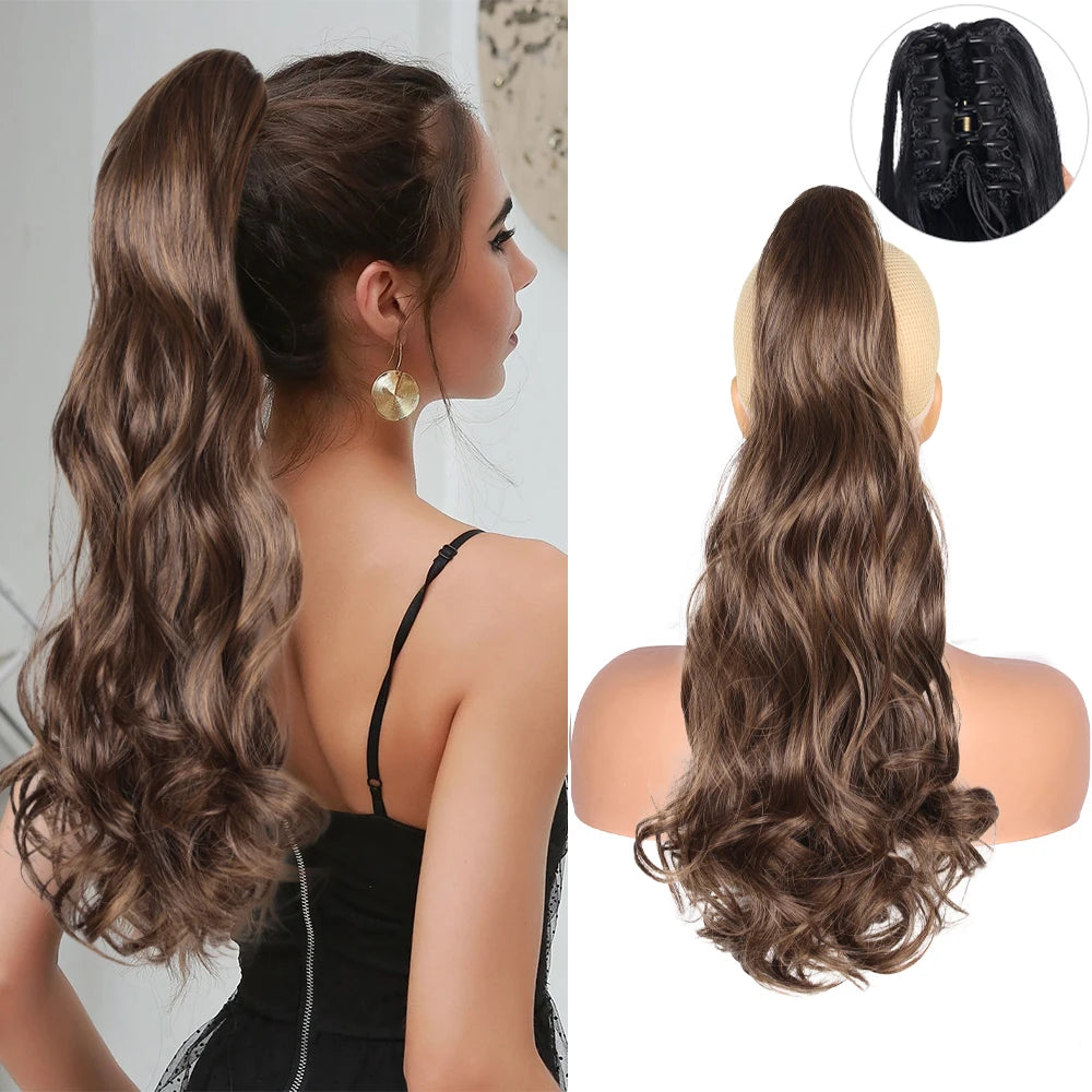 "Claw Clip In Ponytail Extension Synthetic Hairpiece