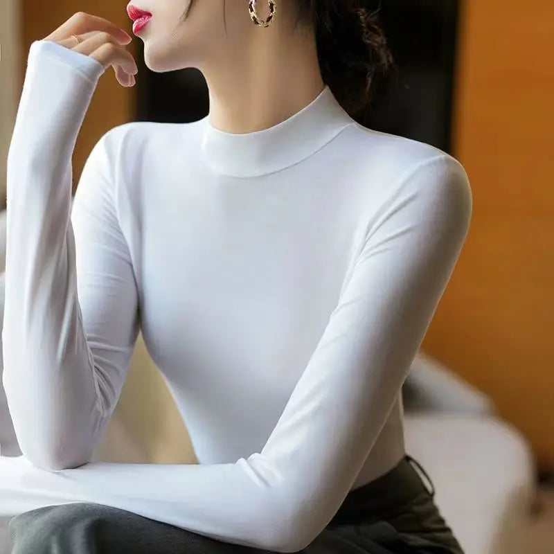 Fashion Solid Undertale T-Shirt for Women High-neck