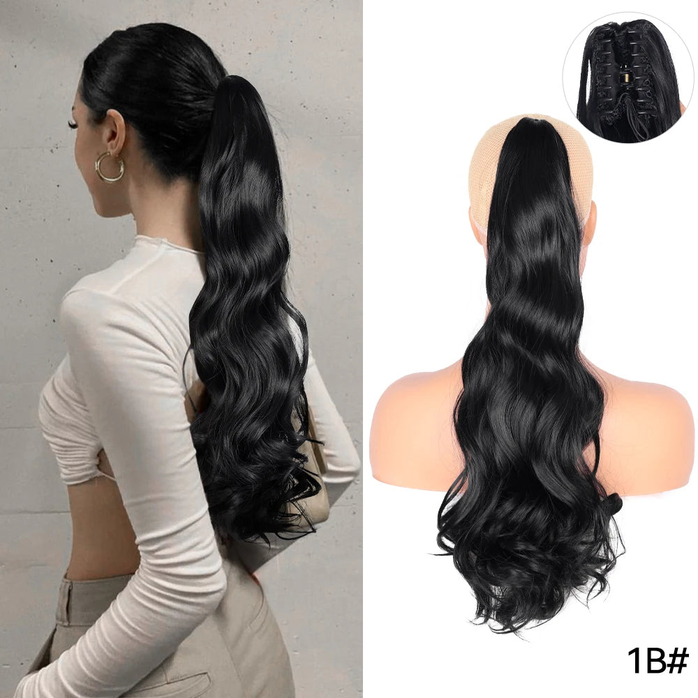 "Claw Clip In Ponytail Extension Synthetic Hairpiece