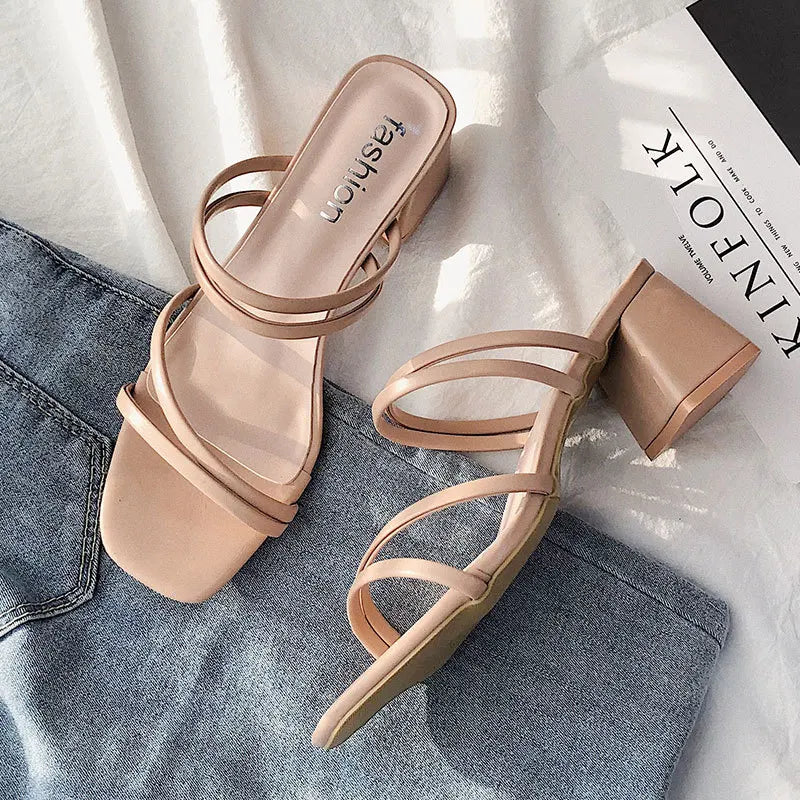 Women High Heel Sandals Summer Casual Female Shoes