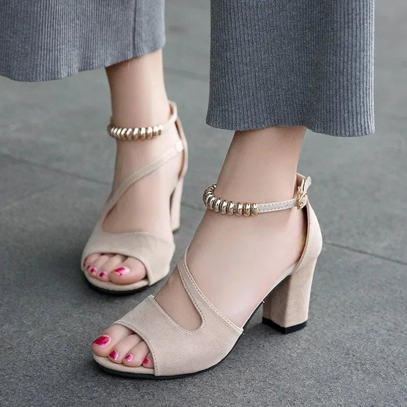 Women Fish Mouth Style High-Heeled Shoes