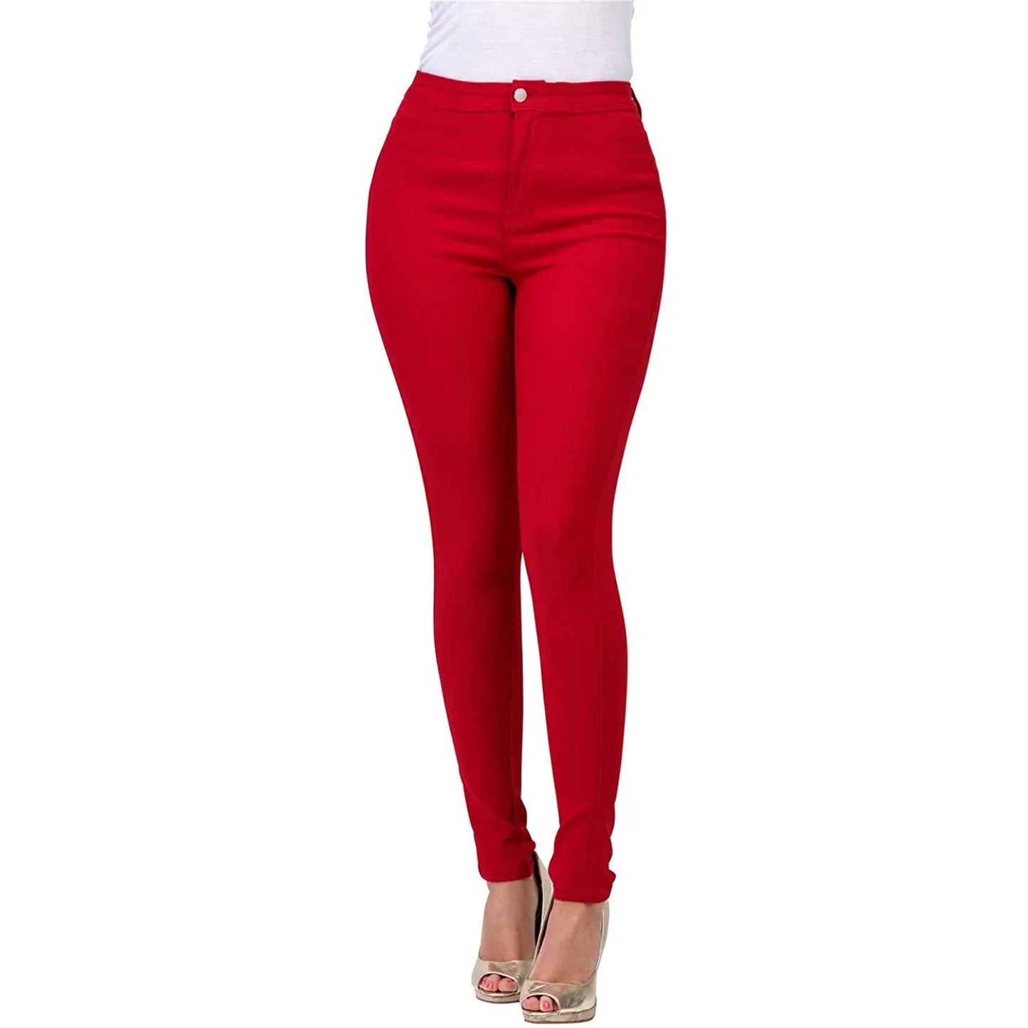 Women's Spring and Fall New Fashion Slim-fit Stretch Jeans Long Pants，