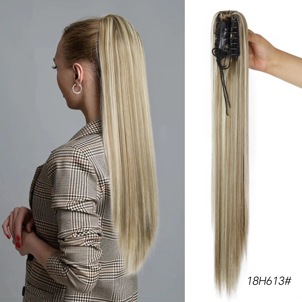 "Claw Clip In Ponytail Extension Synthetic Hairpiece