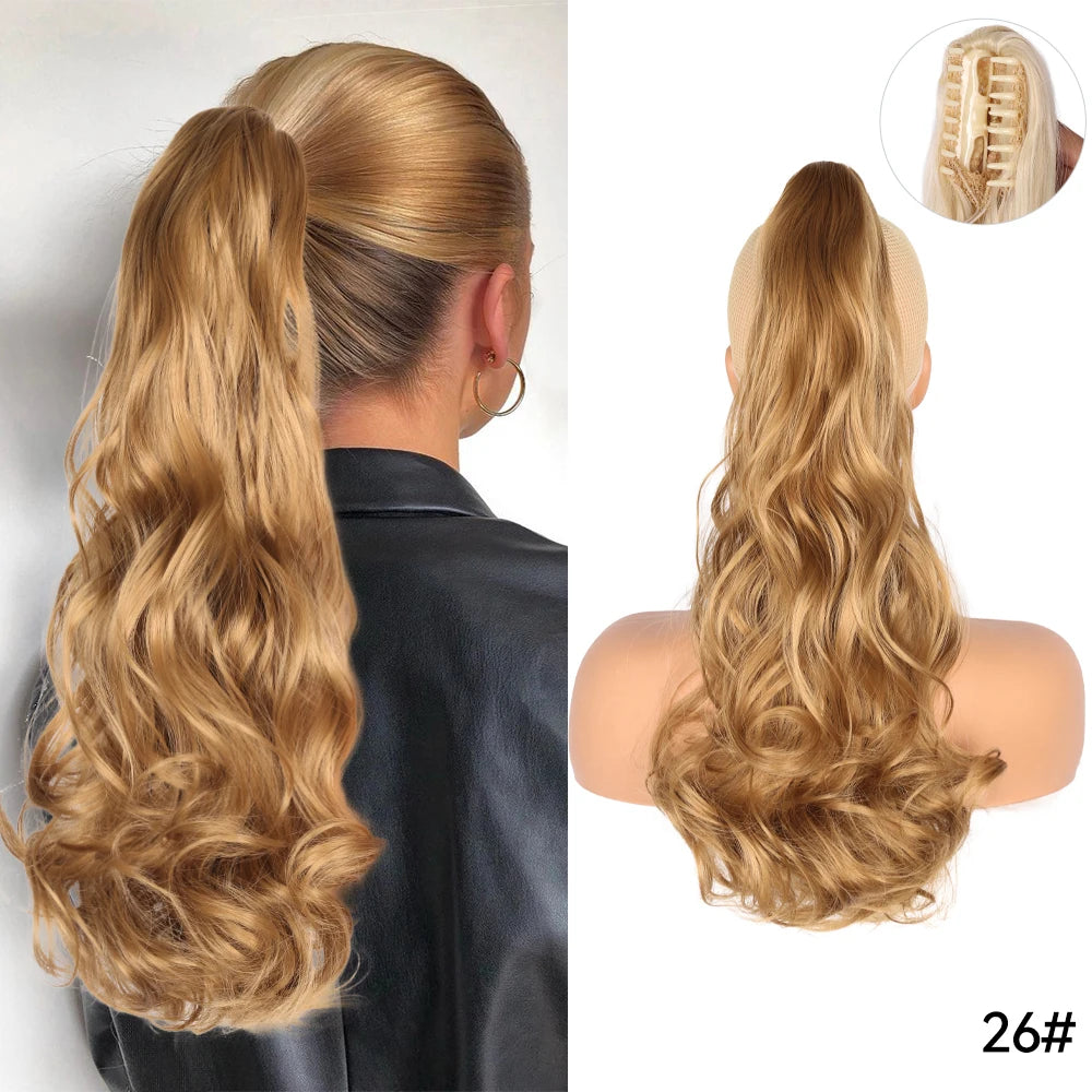 "Claw Clip In Ponytail Extension Synthetic Hairpiece
