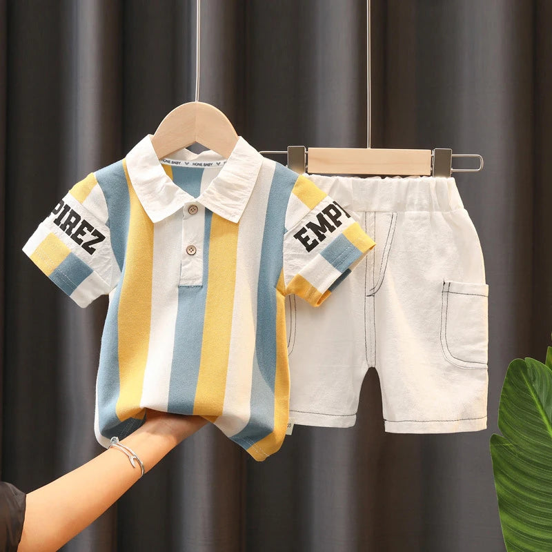 DIIMUU Baby Boys Clothing Sets T-shirt + Shorts Kids Girl Outfits Suits