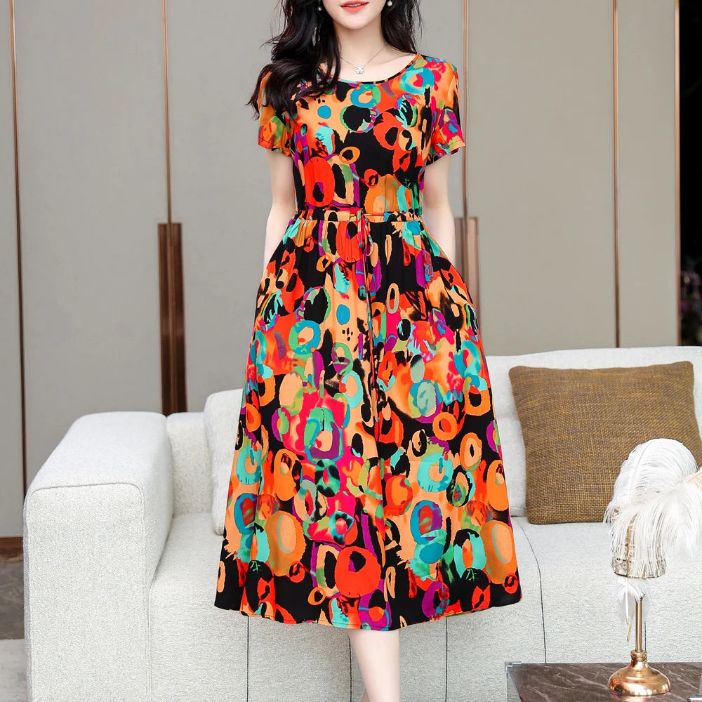 Women Short sleeve plus size Dress