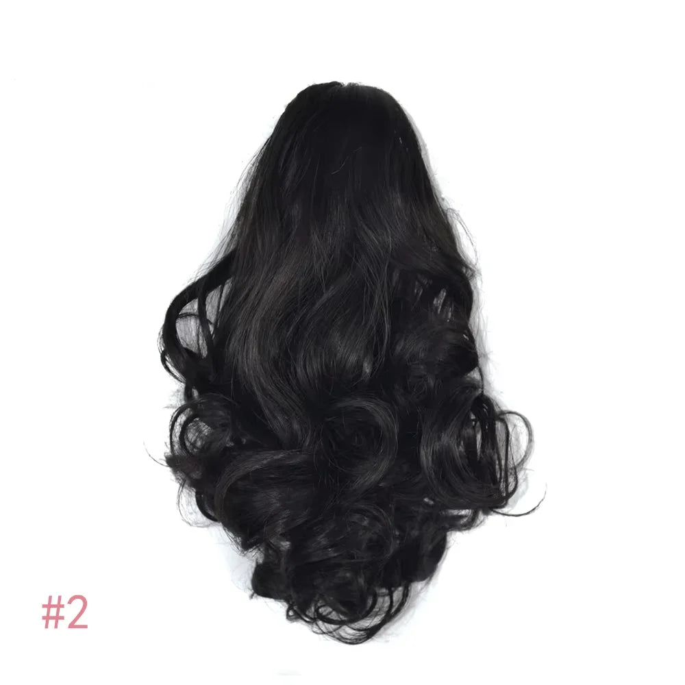 Curly Ponytails Hair Clip In Wavy Ponytails Short