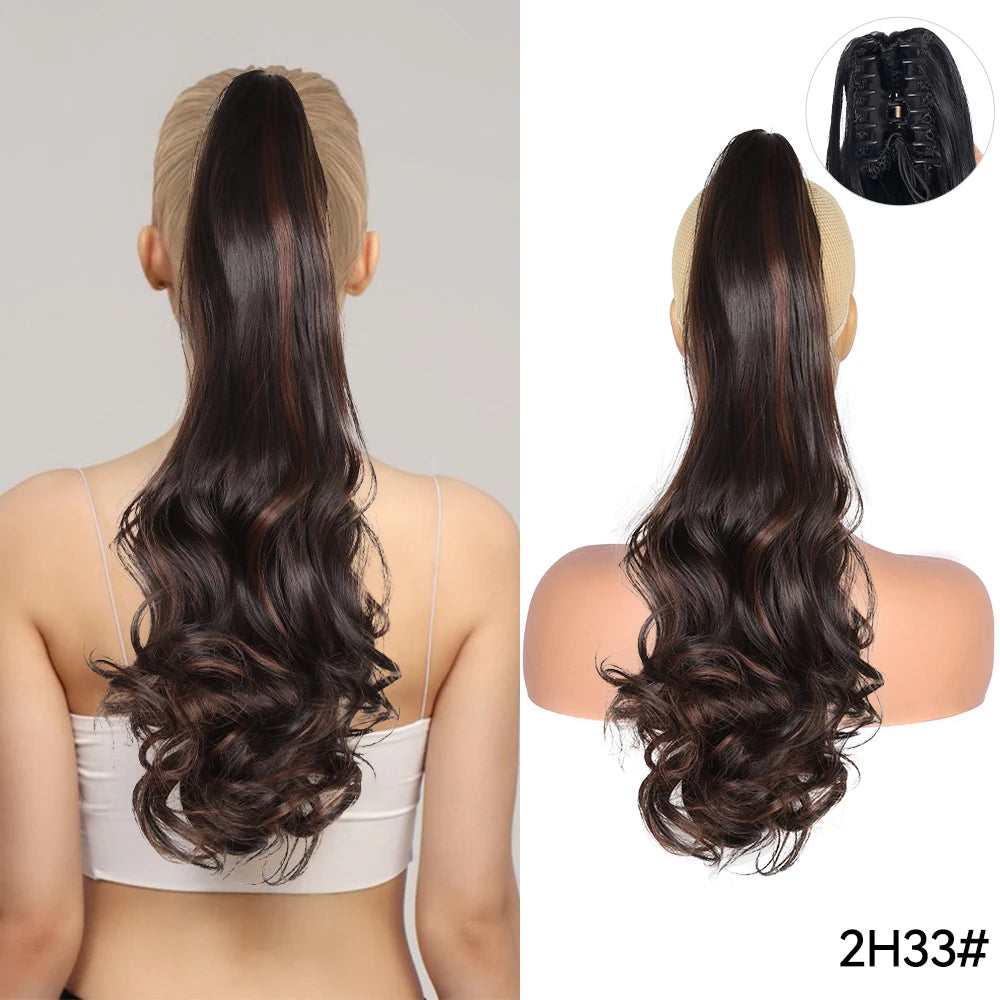 "Claw Clip In Ponytail Extension Synthetic Hairpiece