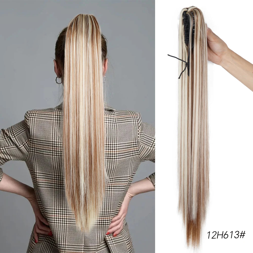 "Claw Clip In Ponytail Extension Synthetic Hairpiece