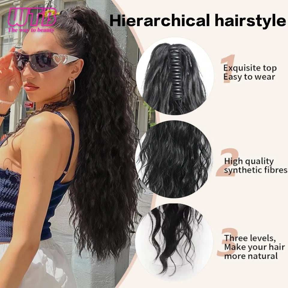 Claw Clip Ponytail,26 Inch Ponytail Extension for Women
