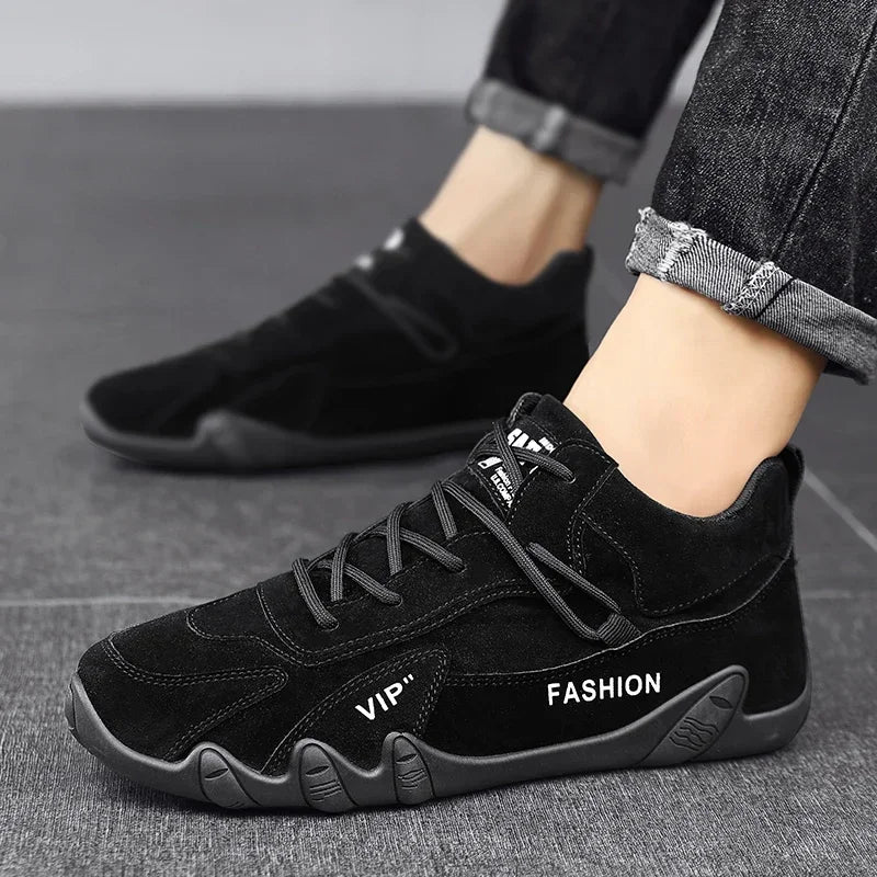 Leather Ankle Boots for Men Waterproof Sneakers