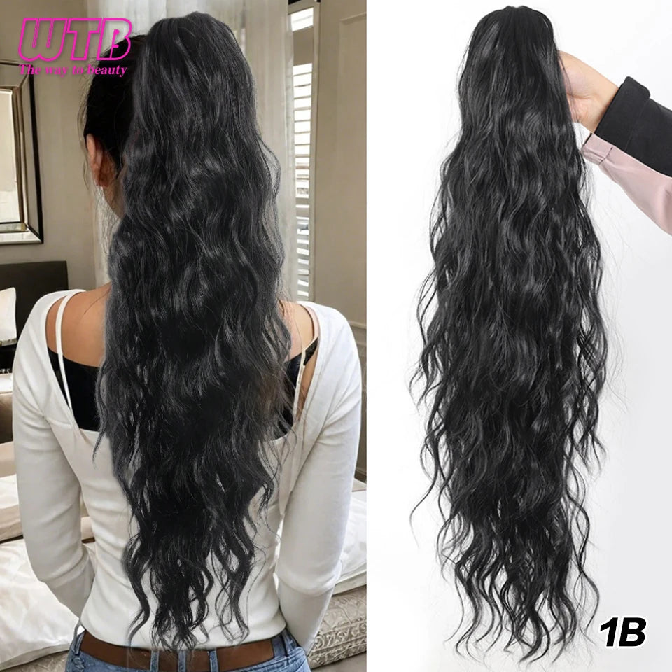 Claw Clip Ponytail,26 Inch Ponytail Extension for Women
